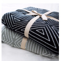 PK17ST378 home textile jacquard black white patterns cotton cashmere blankets